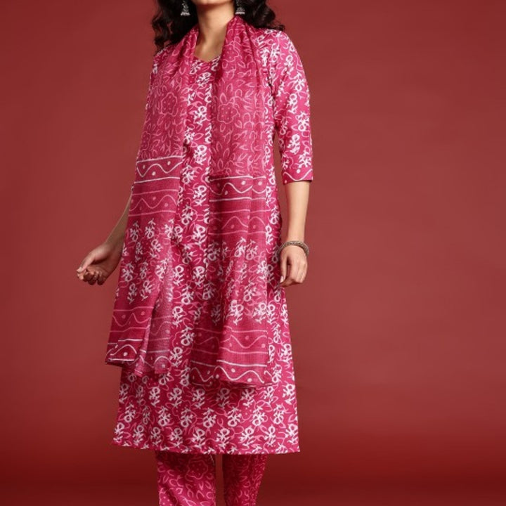 Cotton Kurti Set for Women – Ethnic Printed 3-Piece Combo | EP-02