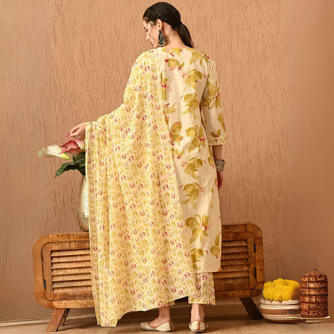 Comfort Meets Style: Women’s 3 Pack Cotton Kurta Set with Dupatta for Everyday Elegance| CK-03