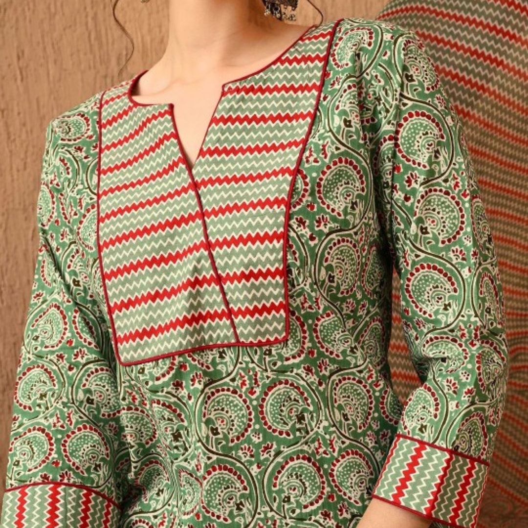 Cotton Kurti Set for Women – Ethnic Printed 3-Piece Combo | EP-04