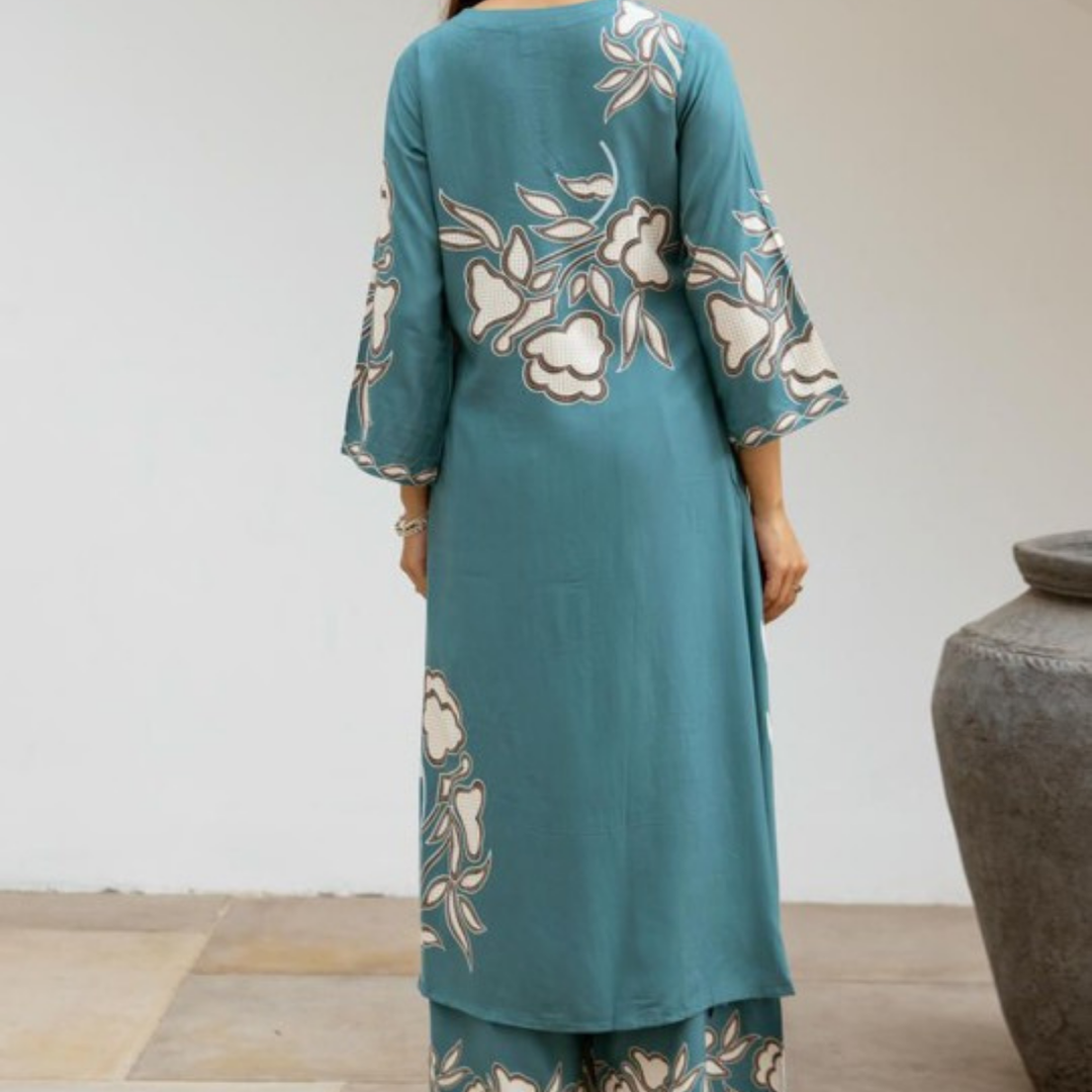 3-Piece Women’s Palazzo Kurti Set | Fusion of Comfort and Style for Any Occasion | KS-01