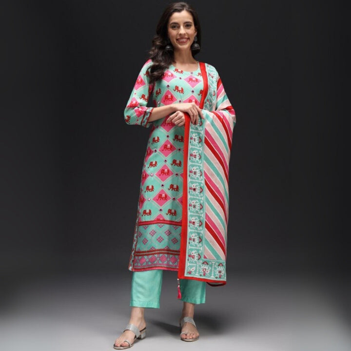 Cotton Kurti Set for Women – Ethnic Printed 3-Piece Combo | EP-05