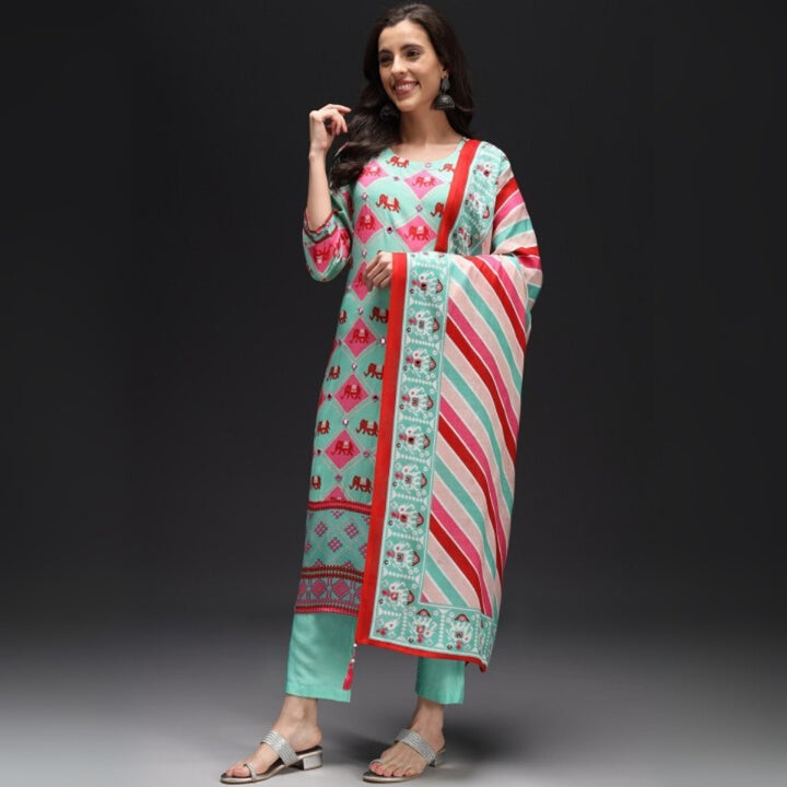 Cotton Kurti Set for Women – Ethnic Printed 3-Piece Combo | EP-05