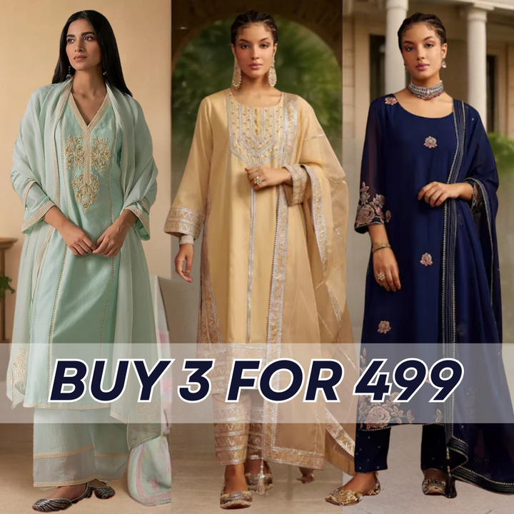 Cotton Kurti Set for Women – Ethnic Printed 3-Piece Combo | EP-10