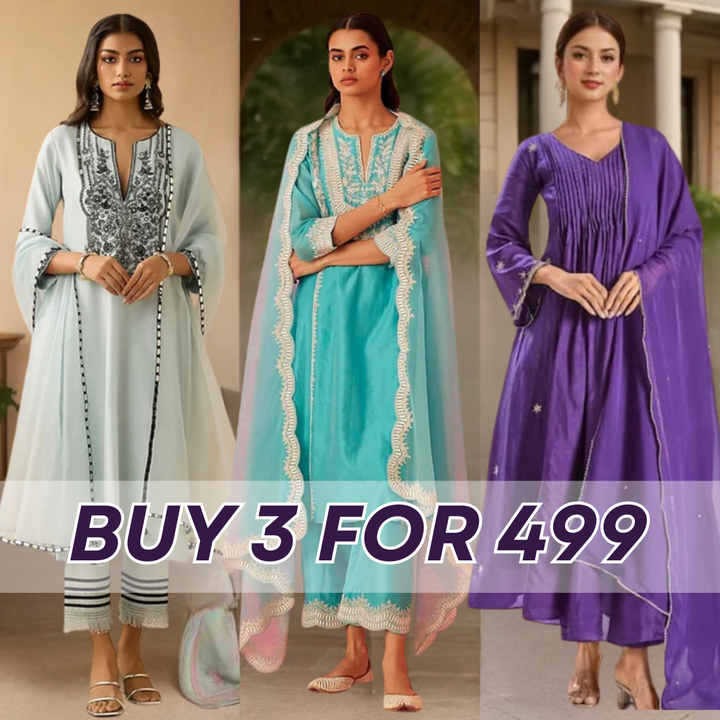 Cotton Kurti Set for Women – Ethnic Printed 3-Piece Combo | EP-07