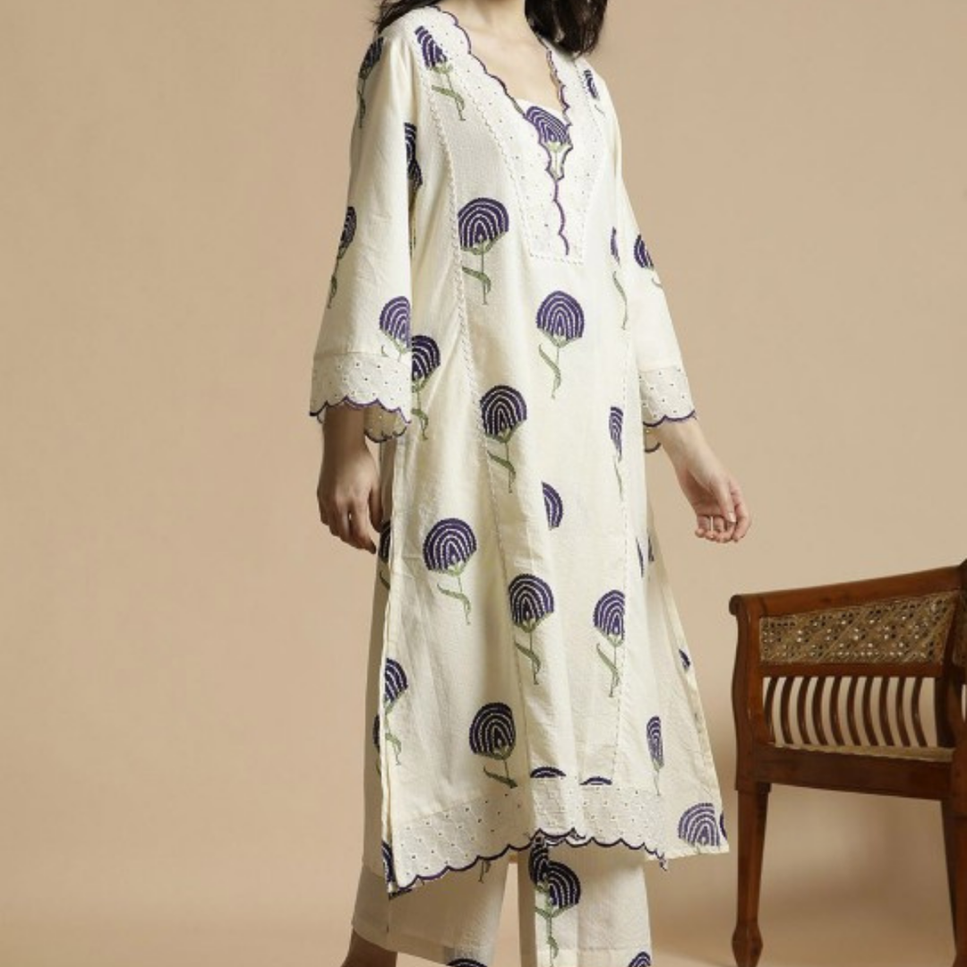 3-Piece Women’s Palazzo Kurti Set | Fusion of Comfort and Style for Any Occasion | KS-05