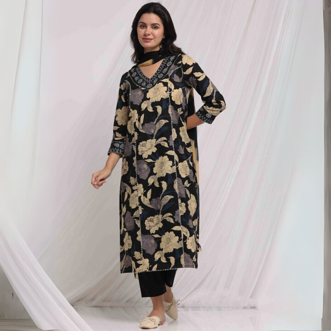 Comfort Meets Style: Women’s 3 Pack Cotton Kurta Set with Dupatta for Everyday Elegance| CK-08