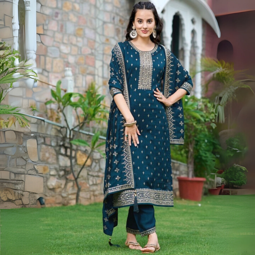 Cotton Kurti Set for Women – Ethnic Printed 3-Piece Combo | EP-08