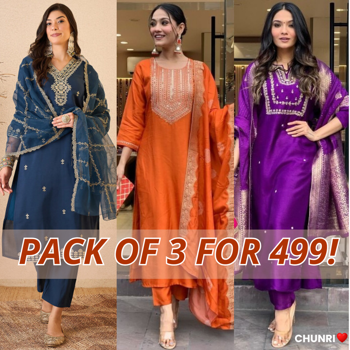 Kurta Set 3 Combo Pack – Festive Offer | FO-03