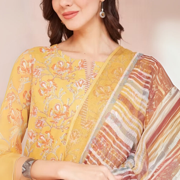 Cotton Kurti Set for Women – Ethnic Printed 3-Piece Combo | EP-04