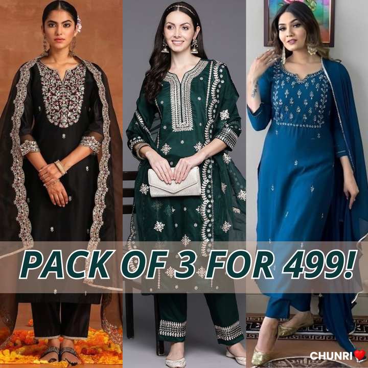 Kurta Set 3 Combo Pack – Festive Offer | FO-05