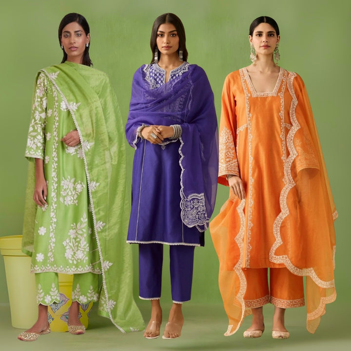 Celebrate Tradition with Our 3 Combo Festive Kurta Sets + Dupatta | FK-03