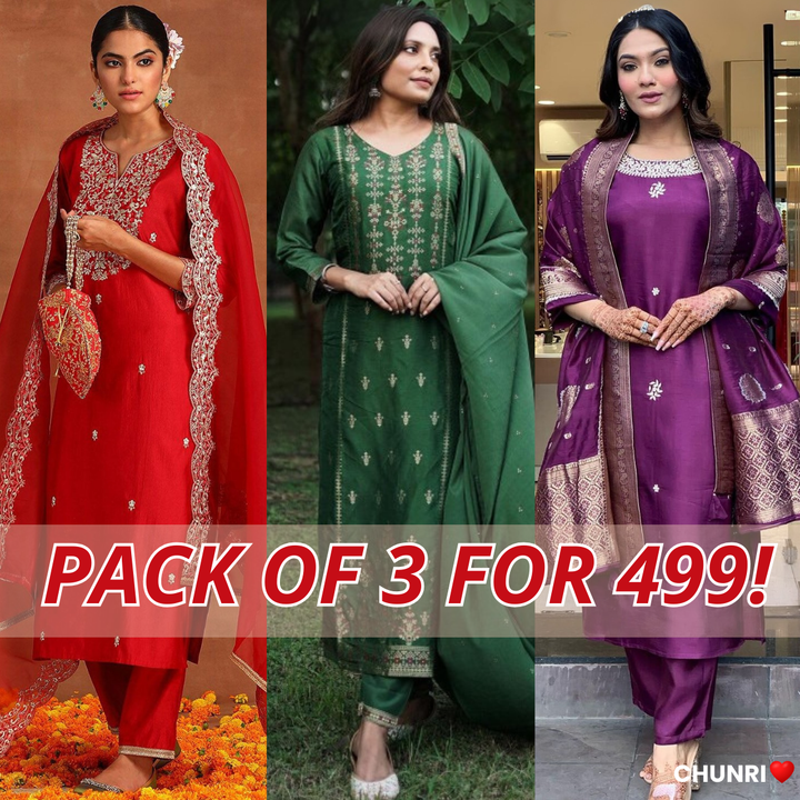 Kurta Set 3 Combo Pack – Festive Offer | FO-06