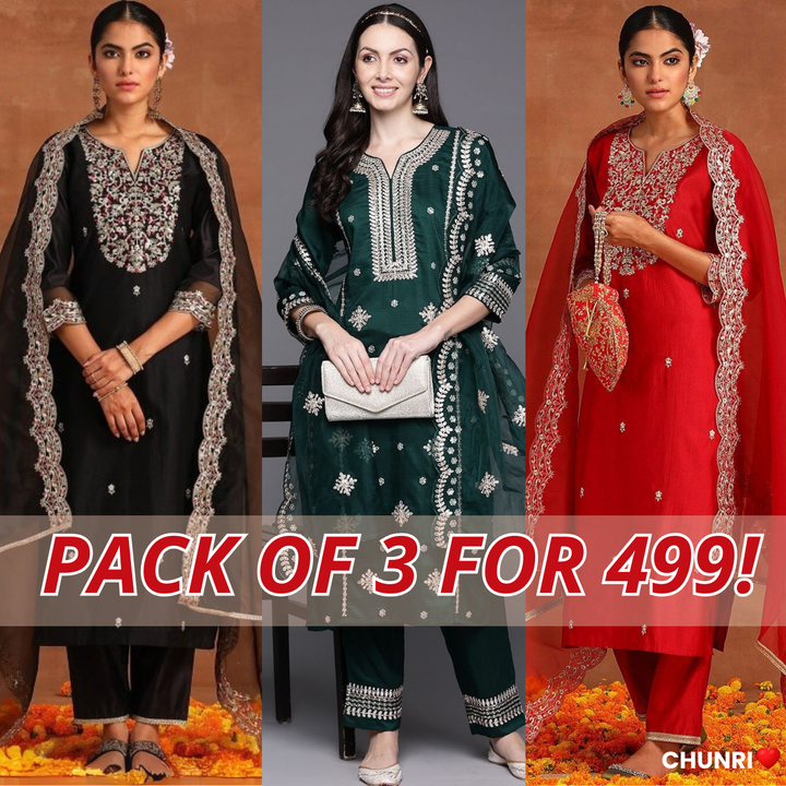 Kurta Set 3 Combo Pack – Festive Offer | FO-09